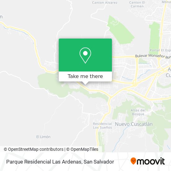 Parque Residencial Las Ardenas map