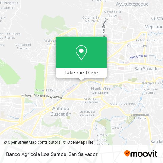 Banco Agricola Los Santos map