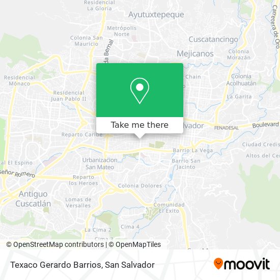 Mapa de Texaco Gerardo Barrios