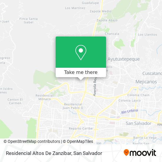 Mapa de Residencial Altos De Zanzibar