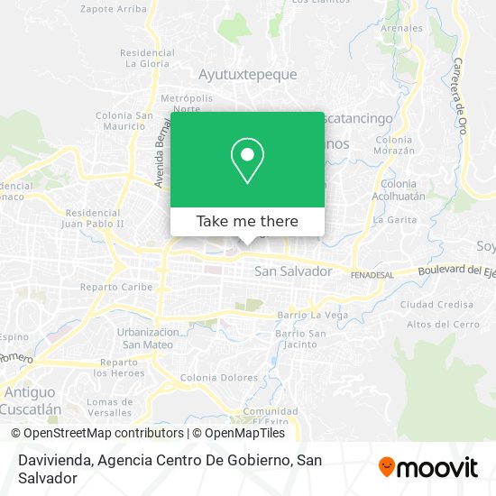 Davivienda, Agencia Centro De Gobierno map