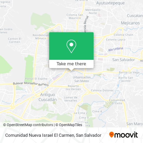 Comunidad Nueva Israel El Carmen map