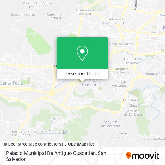 Palacio Municipal De Antiguo Cuscatlán map