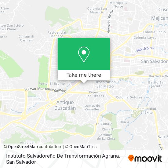 Instituto Salvadoreño De Transformación Agraria map