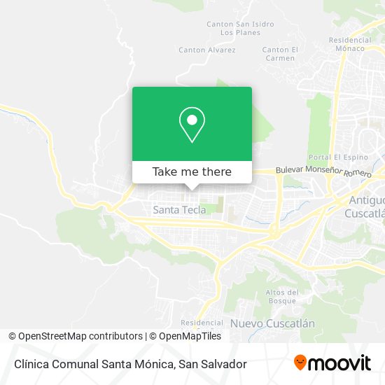 Mapa de Clínica Comunal Santa Mónica
