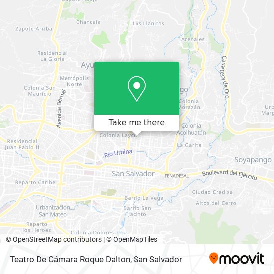 Mapa de Teatro De Cámara Roque Dalton