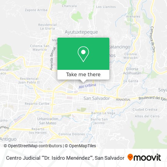 Centro Judicial ""Dr. Isidro Menéndez"" map
