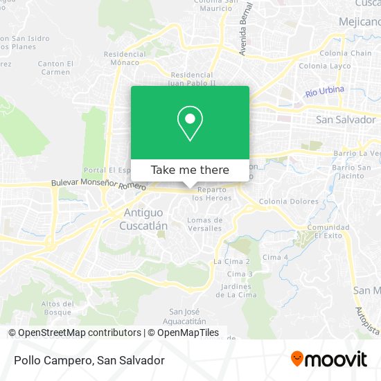 How to get to Pollo Campero in San Salvador by Bus?