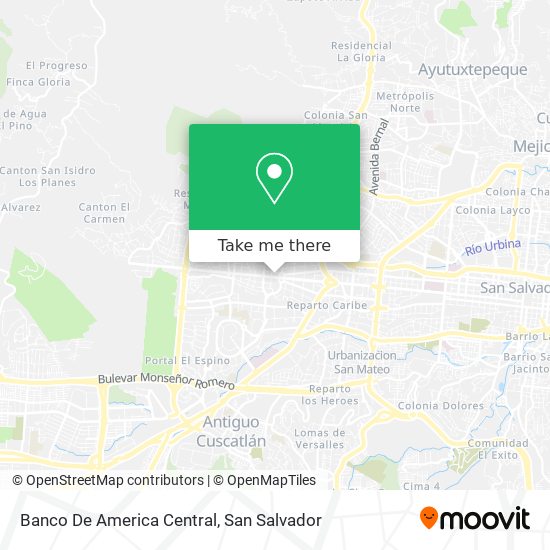 Banco De America Central map