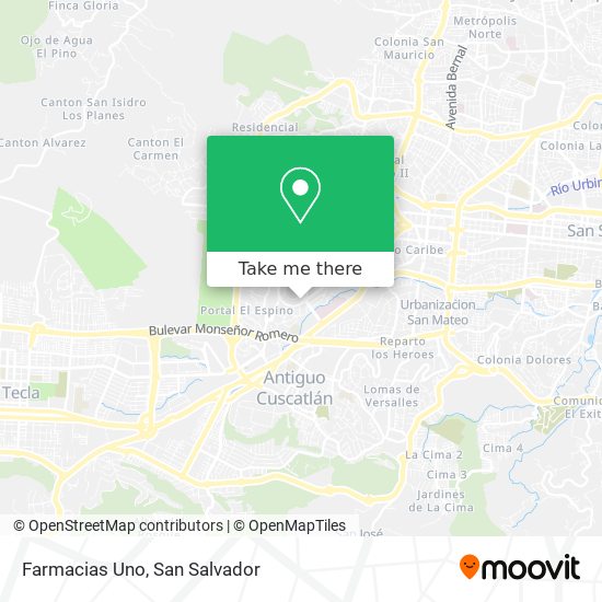 Farmacias Uno map