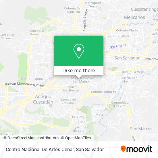 Centro Nacional De Artes Cenar map