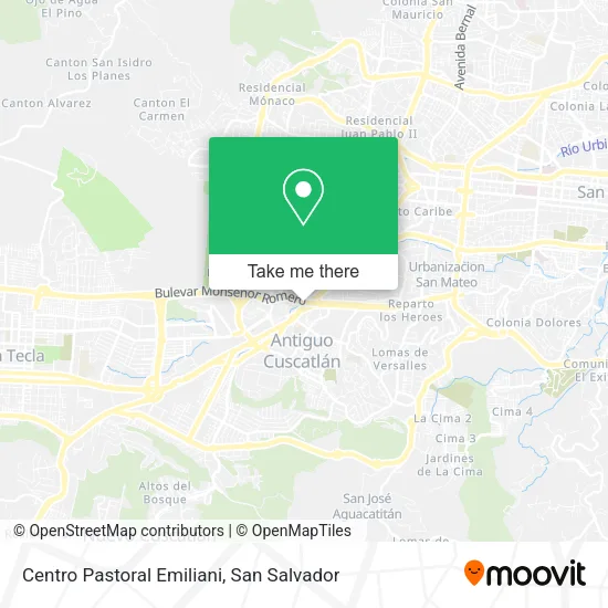 Mapa de Centro Pastoral Emiliani