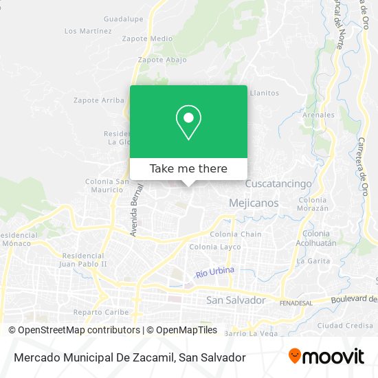 Mercado Municipal De Zacamil map