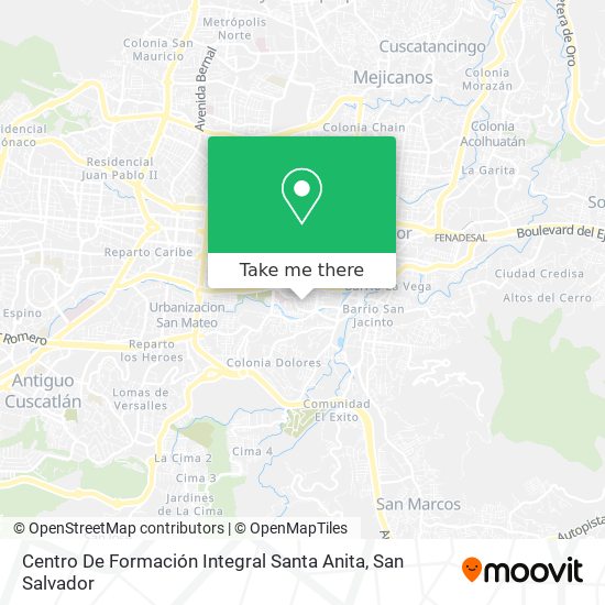 Mapa de Centro De Formación Integral Santa Anita