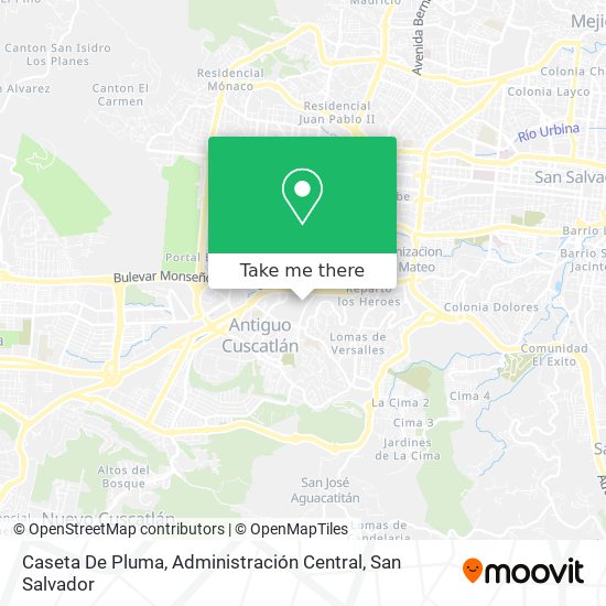 Mapa de Caseta De Pluma, Administración Central