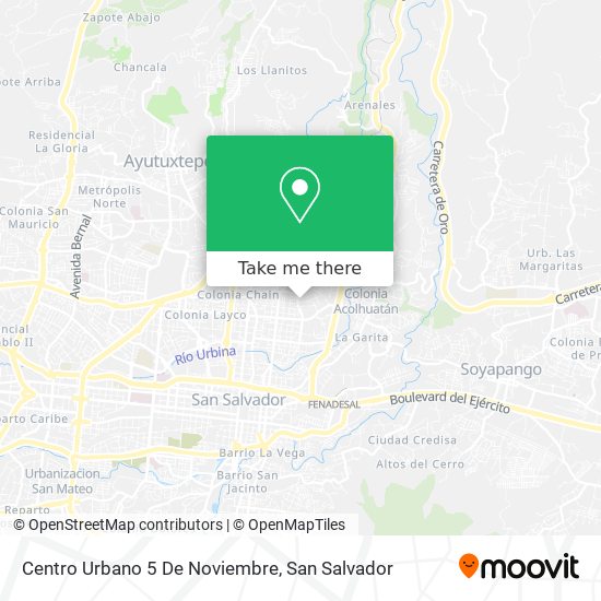 Centro Urbano 5 De Noviembre map