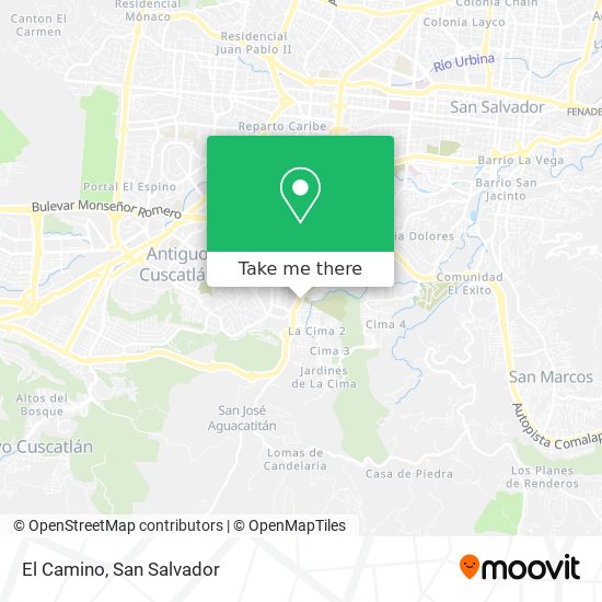 How to get to El Camino in San Salvador by Bus?