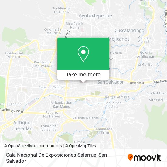 Mapa de Sala Nacional De Exposiciones Salarrue