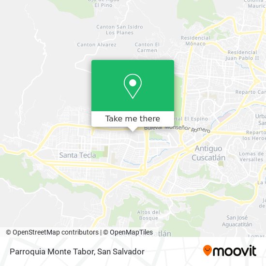 Mapa de Parroquia Monte Tabor