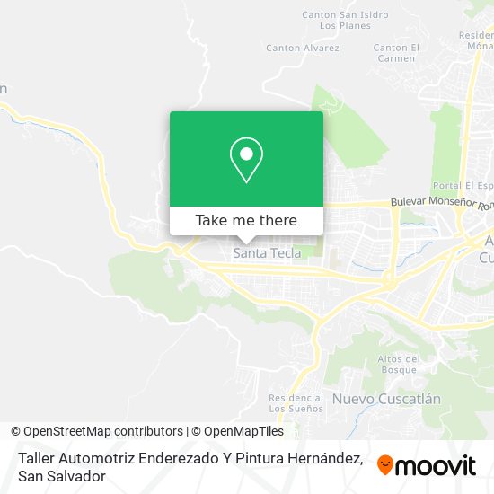 Mapa de Taller Automotriz Enderezado Y Pintura Hernández