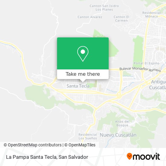 La Pampa Santa Tecla map