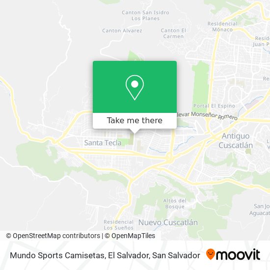 Mundo Sports Camisetas, El Salvador map