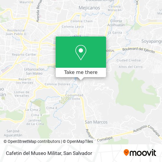 Cafetin del Museo Militar map