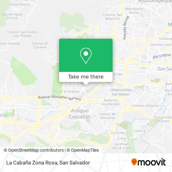 La Cabaña Zona Rosa map