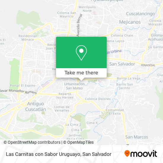 Las Carnitas con Sabor Uruguayo map