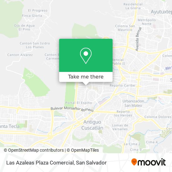 Las Azaleas Plaza Comercial map