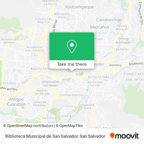 Biblioteca Municipal de San Salvador map