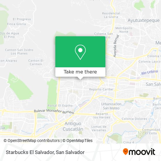 Starbucks El Salvador map