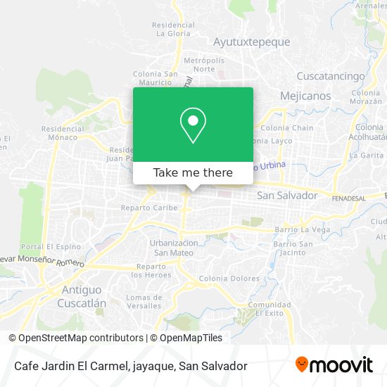 Cafe Jardin El Carmel, jayaque map