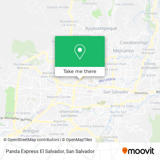 Mapa de Panda Express El Salvador