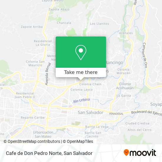 Cafe de Don Pedro Norte map