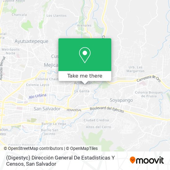 Mapa de (Digestyc) Dirección General De Estadísticas Y Censos