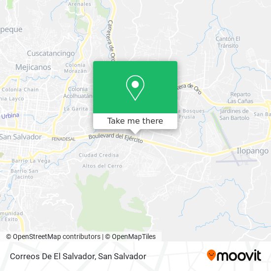 Mapa de Correos De El Salvador