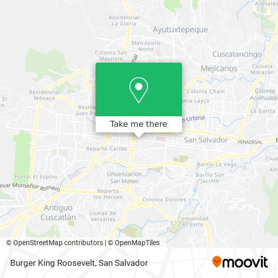 Mapa de Burger King Roosevelt