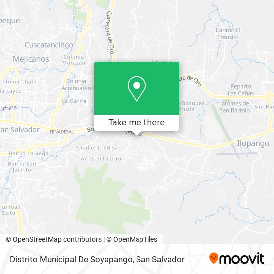 Distrito Municipal De Soyapango map