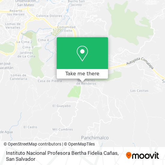 Instituto Nacional Profesora Bertha Fidelia Cañas map