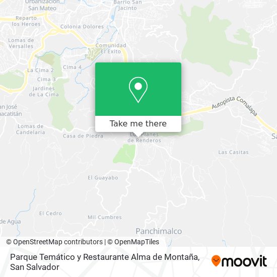 Mapa de Parque Temático y Restaurante Alma de Montaña