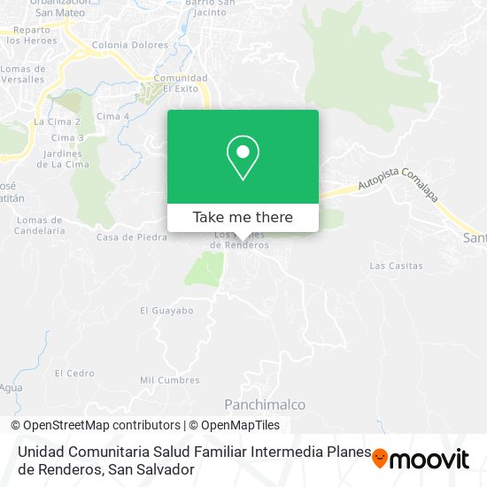 Unidad Comunitaria Salud Familiar Intermedia Planes de Renderos map