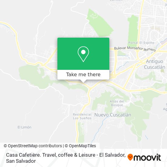 Casa Cafetière. Travel, coffee & Leisure - El Salvador map
