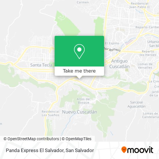 Panda Express El Salvador map