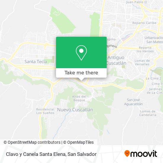 Mapa de Clavo y Canela Santa Elena