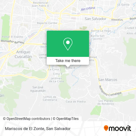Mapa de Mariscos de El Zonte