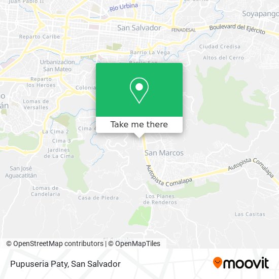How to get to Pupuseria Paty in San Salvador by Bus?