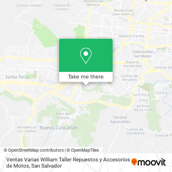 Ventas Varias William Taller Repuestos y Accesorios de Motos map