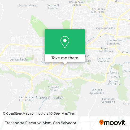 Mapa de Transporte Ejecutivo Mym