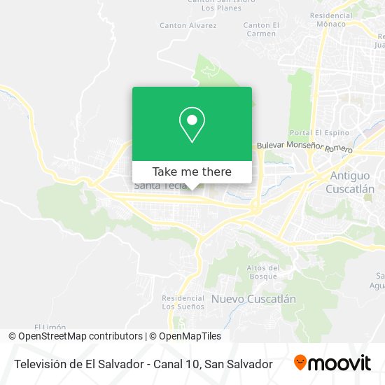 Mapa de Televisión de El Salvador - Canal 10